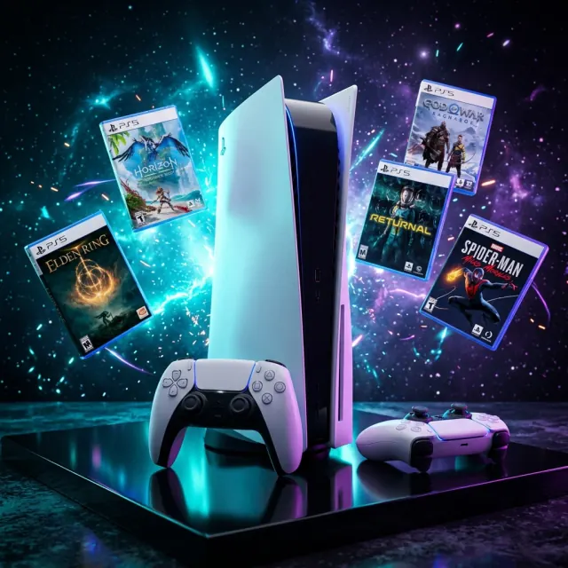 Pack Duo — location PS5 avec 2 manettes et 10 jeux